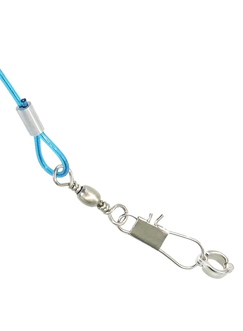 Parrot Flying Rope, 6 Meters Parrot Foot Chain Flying Training Outdoor，Anti-Bite Elastic String Training Harness,Bird Training Rope Bird For Pet,Blue. - Image 4