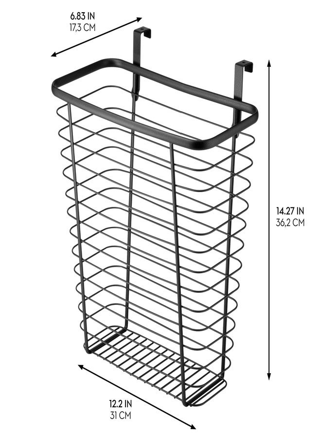 إنترديزاين سلة معدنية من iDesign تُعلق فوق الخزانة لتخزين أدوات المطبخ - أسود مطفي - Image 2