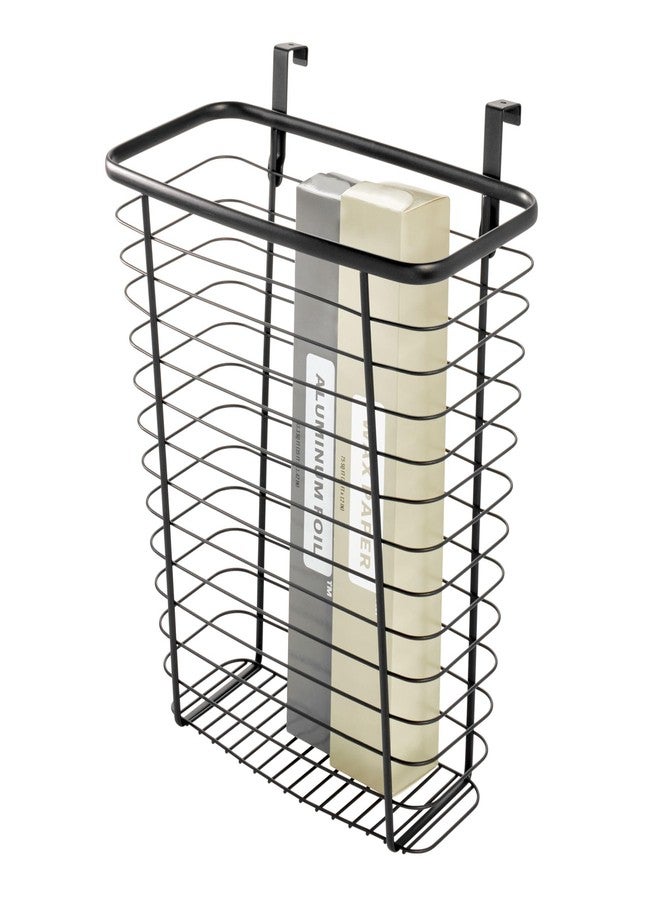 إنترديزاين سلة معدنية من iDesign تُعلق فوق الخزانة لتخزين أدوات المطبخ - أسود مطفي - Image 1