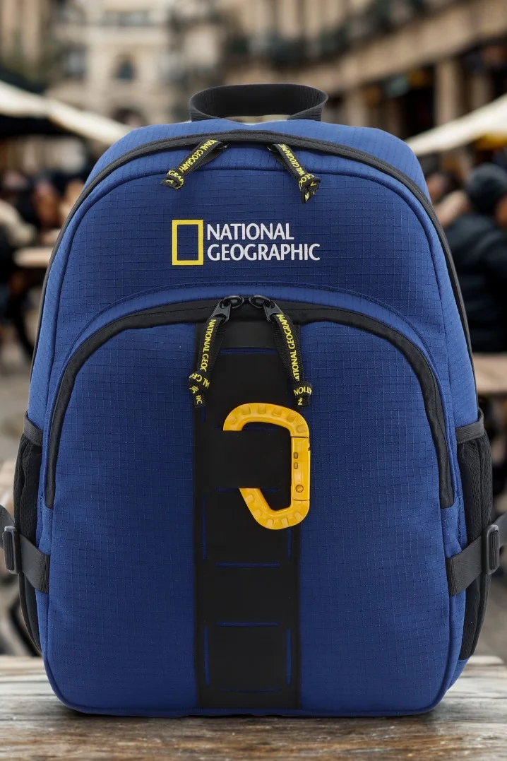 NATIONAL GEOGRAPHIC National Geographic Explorer III RPET Navy Backpack – Laptop Bag, Computer Bag, School Backpack, Casual Daypack & Everyday Backpack for Men & Women | Durable Travel & Luggage Gear