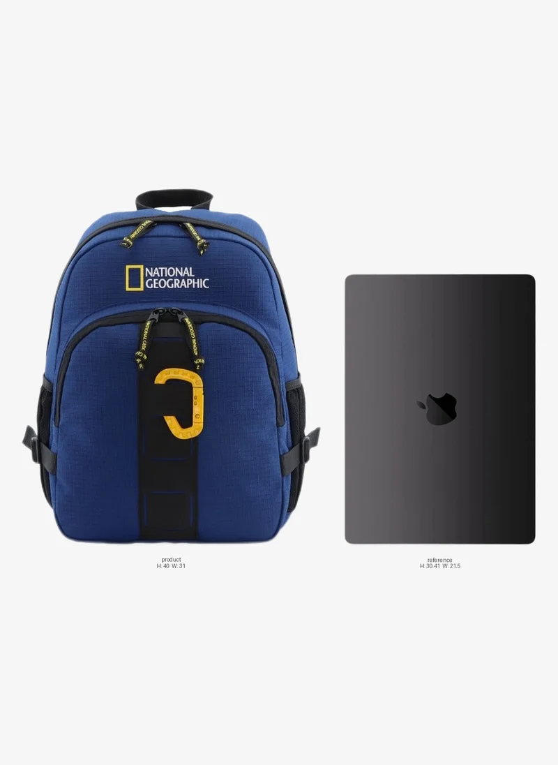 NATIONAL GEOGRAPHIC National Geographic Explorer III RPET Navy Backpack â€“ Laptop Bag, Computer Bag, School Backpack, Casual Daypack & Everyday Backpack for Men & Women | Durable Travel & Luggage Gear