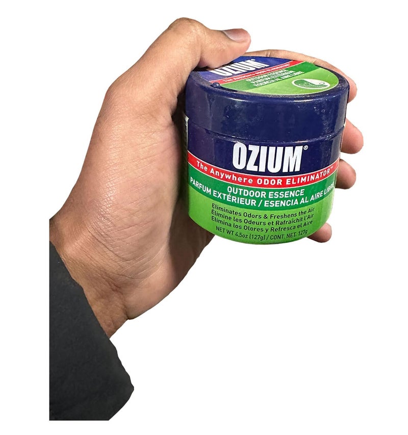 Ozium Air Sanitizer 4.5 oz Gel: Odor Eliminator for Strong Odor, Car Air Freshener (Outdoor Essence, 2 Packs) - Image 3