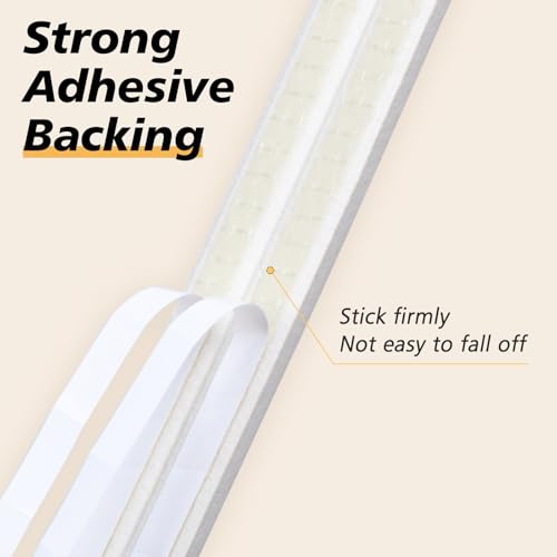 SUNMON D-Type Strip Door Weather Stripping Door Seal Self Adhesive Foam Soundproofing for Doors and Windows, Oundproofing Weatherstrip Gap Collision Avoidance（White） - Image 3