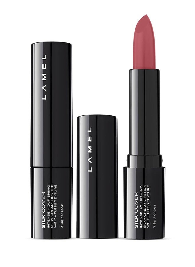Lamel- Silk Cover Silky Cream Lipstick 404- Cream Rose (Neutral Pink)| smooth & nourishing texture |light and weightless|does not spread and lasts for a long time | 3.8gm - Image 5