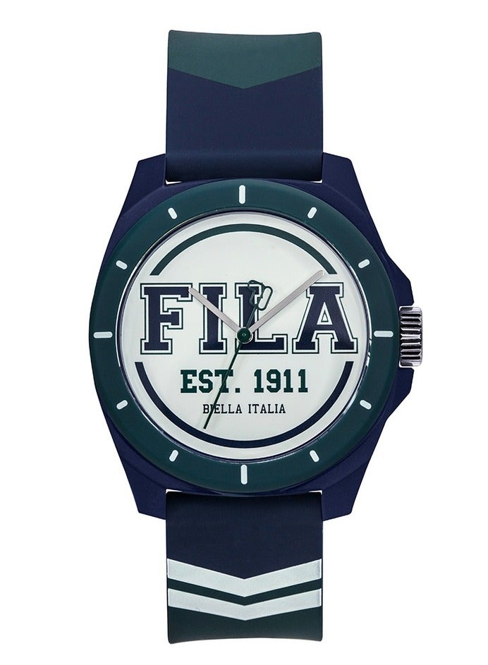 Fila Style Unisex Analog Watch Blue Silicone Strap, 38-326-014, size 43mm - Image 1