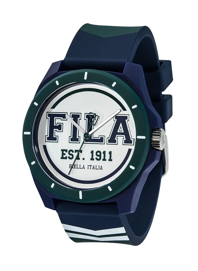 FILA Fila Style Unisex Analog Watch Blue Silicone Strap, 38-326-014, size 43mm