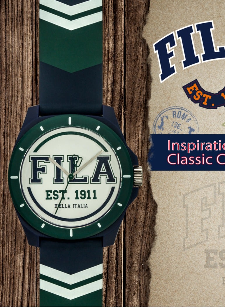 Fila Style Unisex Analog Watch Blue Silicone Strap, 38-326-014, size 43mm - Image 5