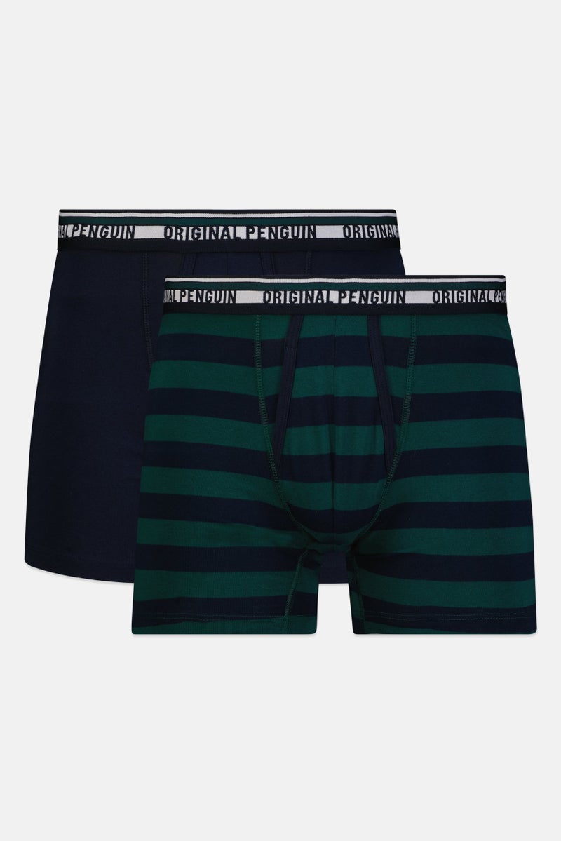 Original Penguin Men 2 Pieces Stripe Boxer Brief, Multicolor - Image 1