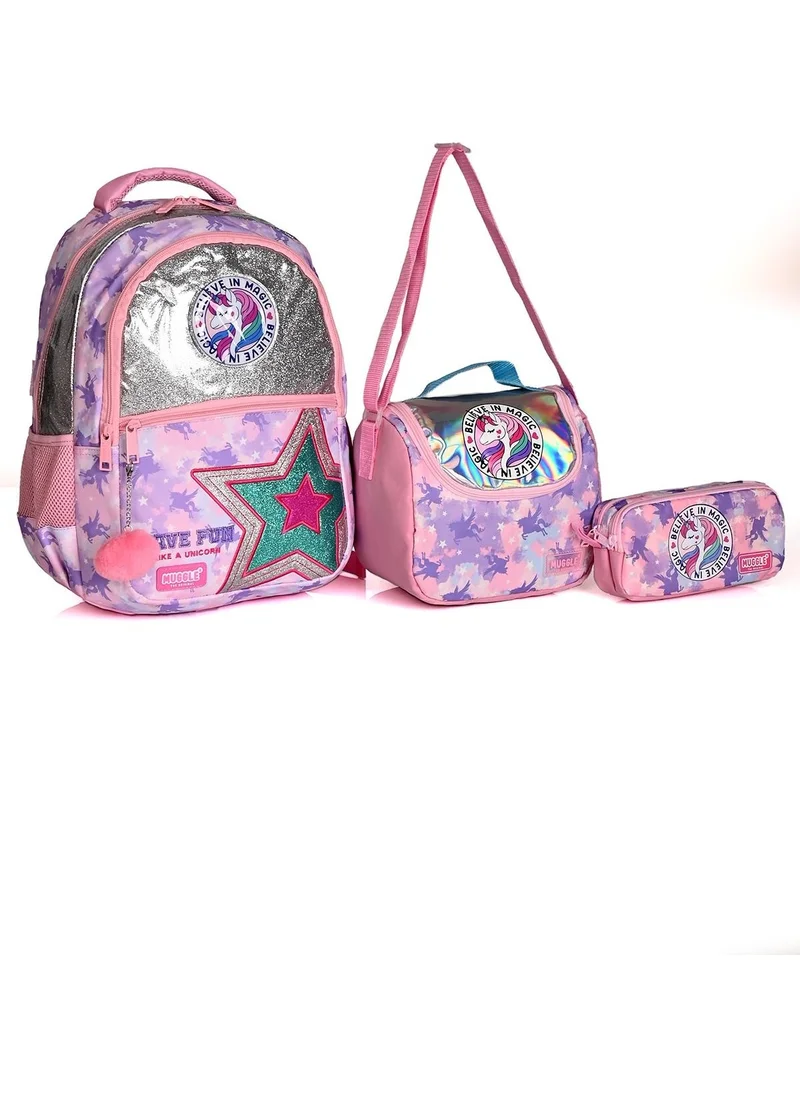 موغل 9029 Stars School Backpack Set of 3