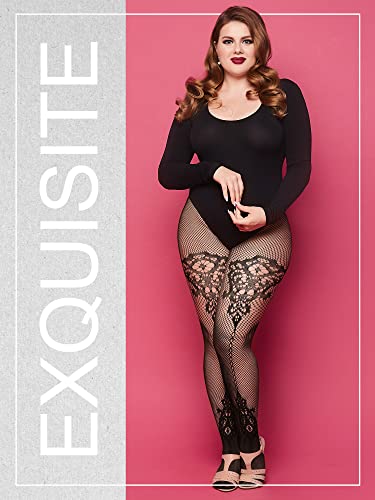 Skylety 6 Pairs Women Fishnet Suspender Pantyhose Thigh-High Stockings Tights Stretchy High for Halloween Party Dress up (Black, X-Large-XX-Large) - Image 5