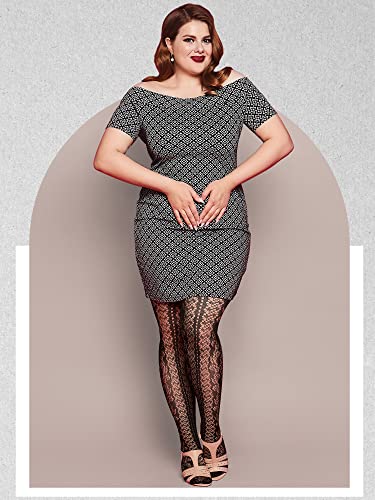 Skylety 6 Pairs Women Fishnet Suspender Pantyhose Thigh-High Stockings Tights Stretchy High for Halloween Party Dress up (Black, X-Large-XX-Large) - Image 4