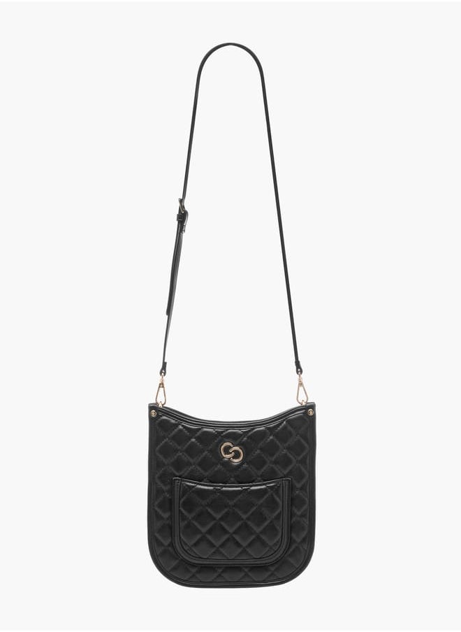 Celeste Women Quilted Shoulder Bag with Zip Closure and Chain Braided Strap  - Image 2