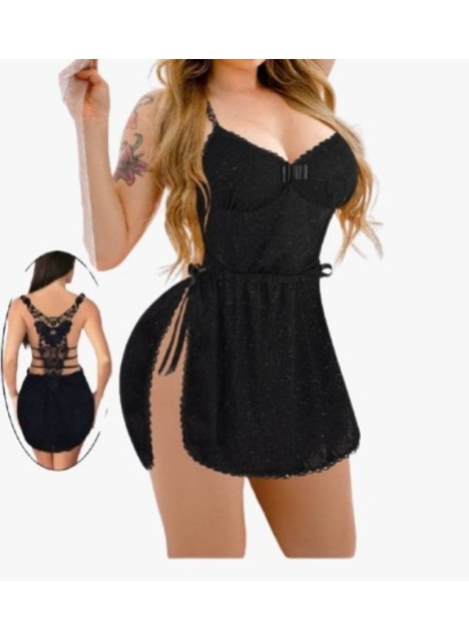 قميص نوم سواريه لانجيري نسائي - بيبي دول قصير بتصميم أنثوي أنيق وجذاب - Image 1