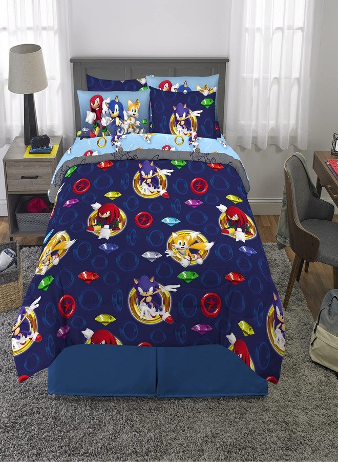 Franco Kids Bedding Super Soft Comforter and Sheet Set with Sham, 7 Piece Full Size, Sonic The Hedgehog - Image 4