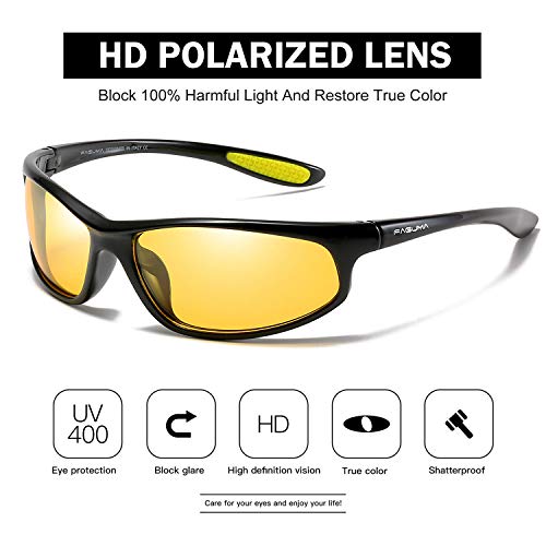 FAGUMA Polarized Sports Sunglasses For Men Cycling Driving Fishing UV400 Protection - Image 3