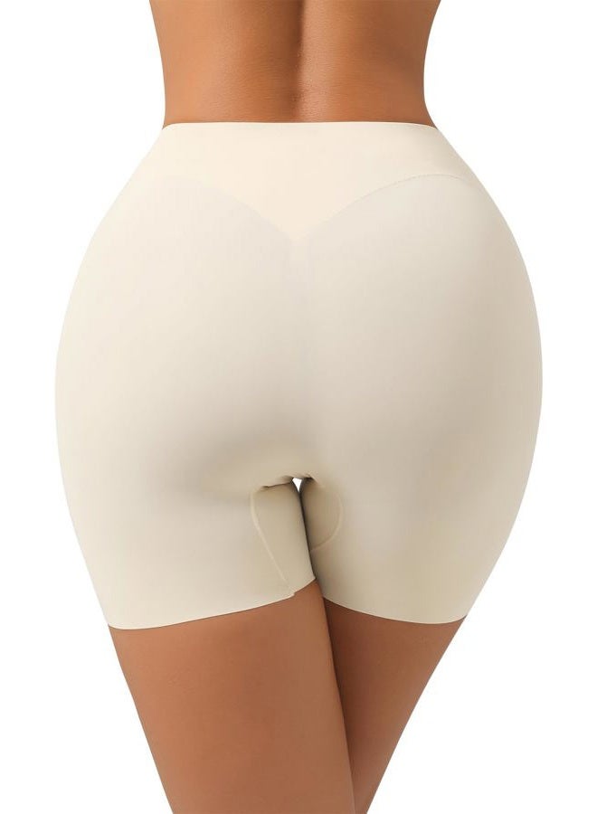 USEASY Shapewear for Women Tummy Control Panties Shapewear Shorts for Under Dresses Women Compression Shorts, Champagne White-thin, 3XL - Image 2