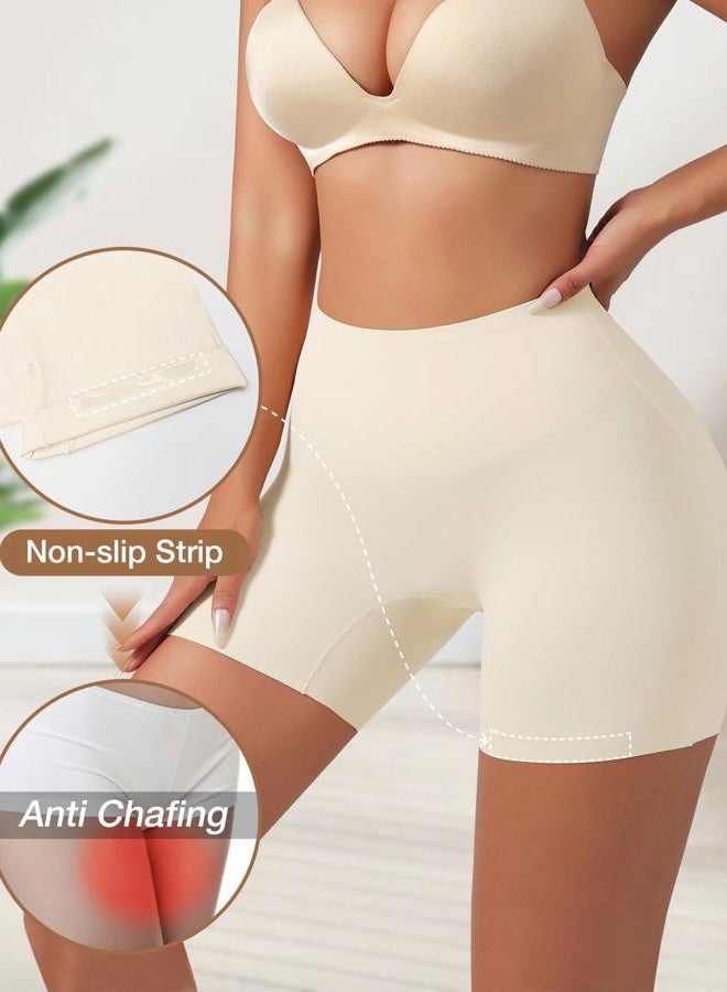USEASY Shapewear for Women Tummy Control Panties Shapewear Shorts for Under Dresses Women Compression Shorts, Champagne White-thin, 3XL - Image 4