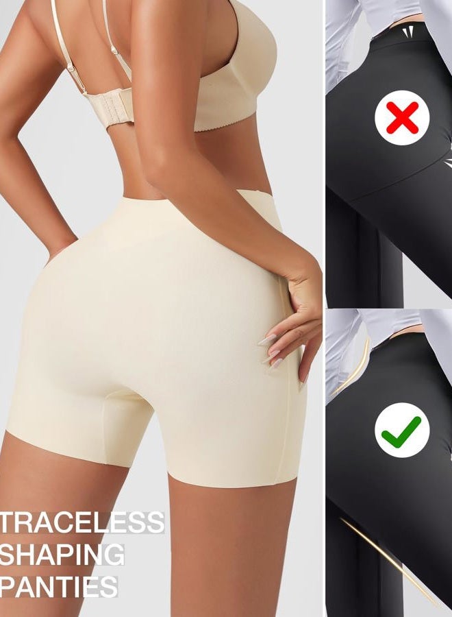 USEASY Shapewear for Women Tummy Control Panties Shapewear Shorts for Under Dresses Women Compression Shorts, Champagne White-thin, 3XL - Image 5