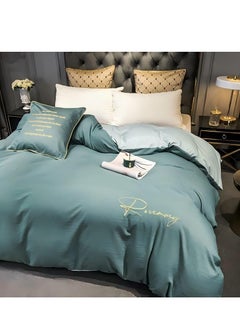 Beautiful Simple Style Four-Piece Aloe Vera Cotton Quilt Cover Bed Sheet Three-Piece Student Dormitory Gift Spot 