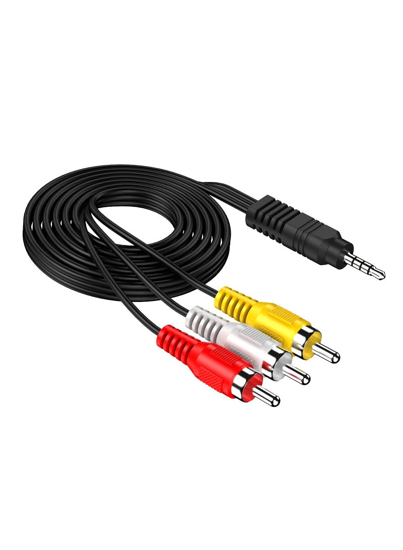 ELTRAZONE 3.5mm to RCA Camcorder Handycam AV Audio Video Output Cable, 3.5mm 1/8" TRRS to 3 RCA Male Plug AUX Cable Cord for TV,Smartphones,MP3, Tablets,Speakers,Home Theater  - Image 2