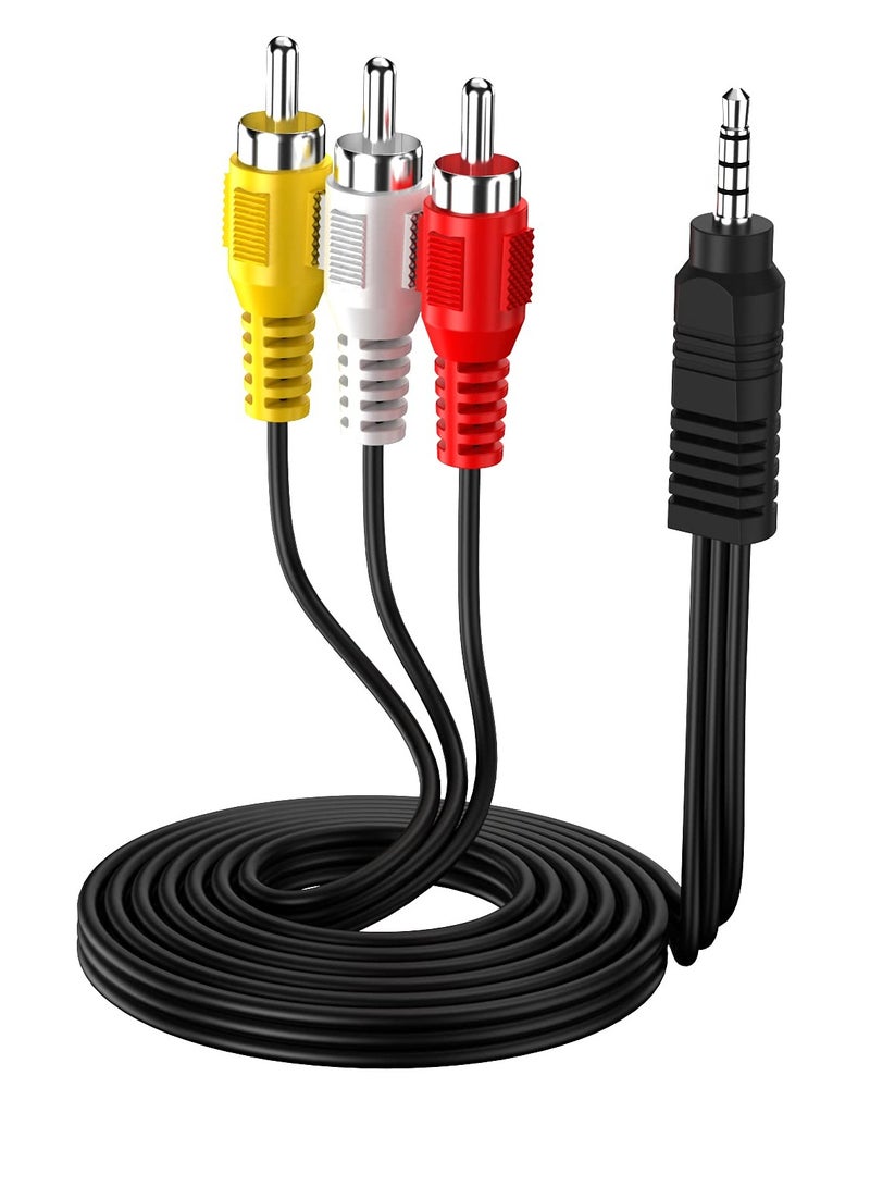 ELTRAZONE 3.5mm to RCA Camcorder Handycam AV Audio Video Output Cable, 3.5mm 1/8" TRRS to 3 RCA Male Plug AUX Cable Cord for TV,Smartphones,MP3, Tablets,Speakers,Home Theater  - Image 5