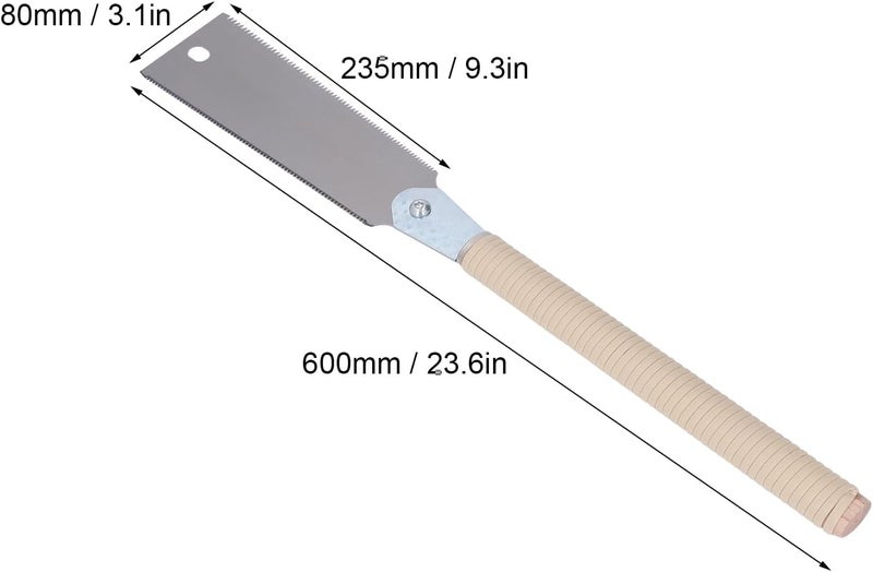 Budget global standard quality Double Sided Hand Saw for Woodworking with High Carbon Steel and Comfortable PE Tan Handle Budget friendly sizing alternatives - Image 5