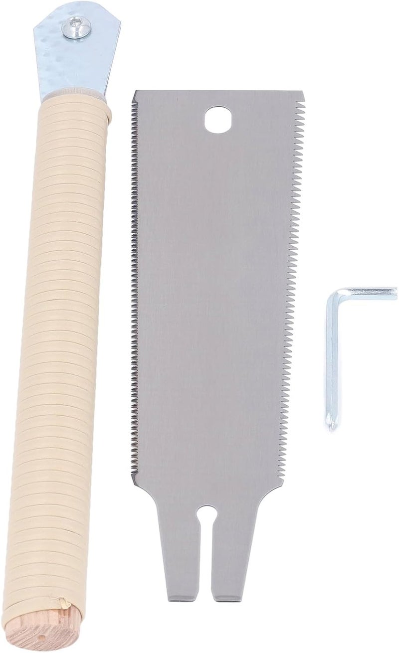 Budget global standard quality Double Sided Hand Saw for Woodworking with High Carbon Steel and Comfortable PE Tan Handle Budget friendly sizing alternatives - Image 3