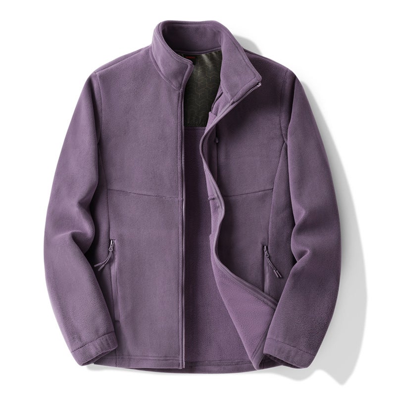 New Autumn Winter Fleece Jacket for Women Dark purple-women's style 