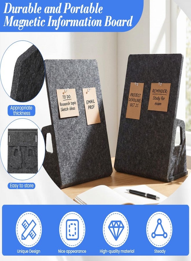 Novabright 2 Pack Felt Display Board, 12.6 x 11 Inches Felt Board Display Stand, Memo Sign Suitable for Decoration Homes, Schools, Kitchens, Offices, Stores, Weddings, Parties(Black) - Image 3