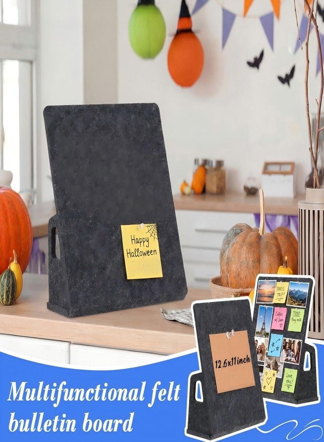 Novabright 2 Pack Felt Display Board, 12.6 x 11 Inches Felt Board Display Stand, Memo Sign Suitable for Decoration Homes, Schools, Kitchens, Offices, Stores, Weddings, Parties(Black) - Image 5