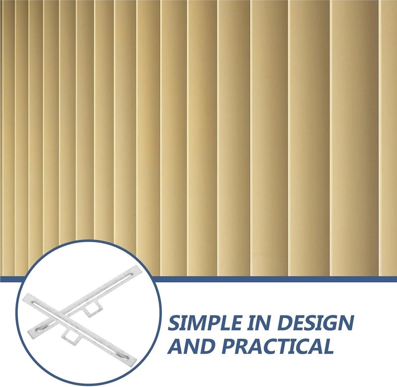 Blinds Replacement Slats Hangers 40pcs Metal Vertical Blind Replacement Tabs, Hangers for Slats Track Repair - Image 2