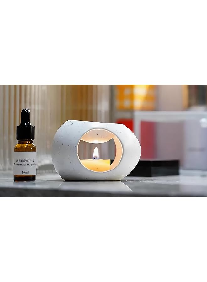 erorex Abstract Art Essential Oil Burner For Scented Ceramic Splash Ink W Melt Warmer For Scented W Aromatherapy Diffuser Tealight W Warmer Home Decoration Office Yoga Spa Gift  - Image 5