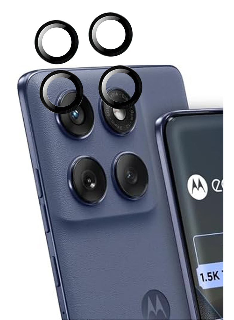 لجهاز موتورولا موتو إيدج 60 فيوجن - واقي عدسة الكاميرا، زجاج مقسى فائق النحافة مقاوم للخدش مع حواف من الألمنيوم، واقي عدسة كاميرا عالي الجودة - Image 1