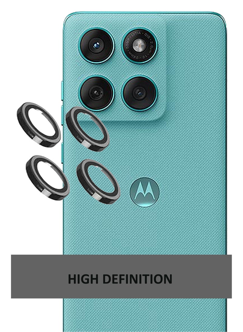 لجهاز موتورولا موتو إيدج 60 فيوجن - واقي عدسة الكاميرا، زجاج مقسى فائق النحافة مقاوم للخدش مع حواف من الألمنيوم، واقي عدسة كاميرا عالي الجودة - Image 4