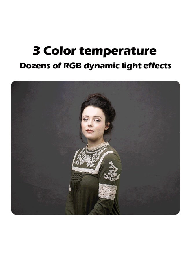 6 Inch Small Fill Light Computer Video Conference Rgb Ring Clip Network Teaching Notebook Led Live Light-Light Source Color:6 Inch RGB Colorful Desktop Live Light (lock) + Desktop Metal Tripod  - Image 5