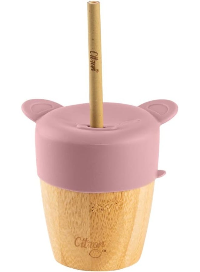 Citron Bamboo Cup With 2 Silicone Lids - Image 1