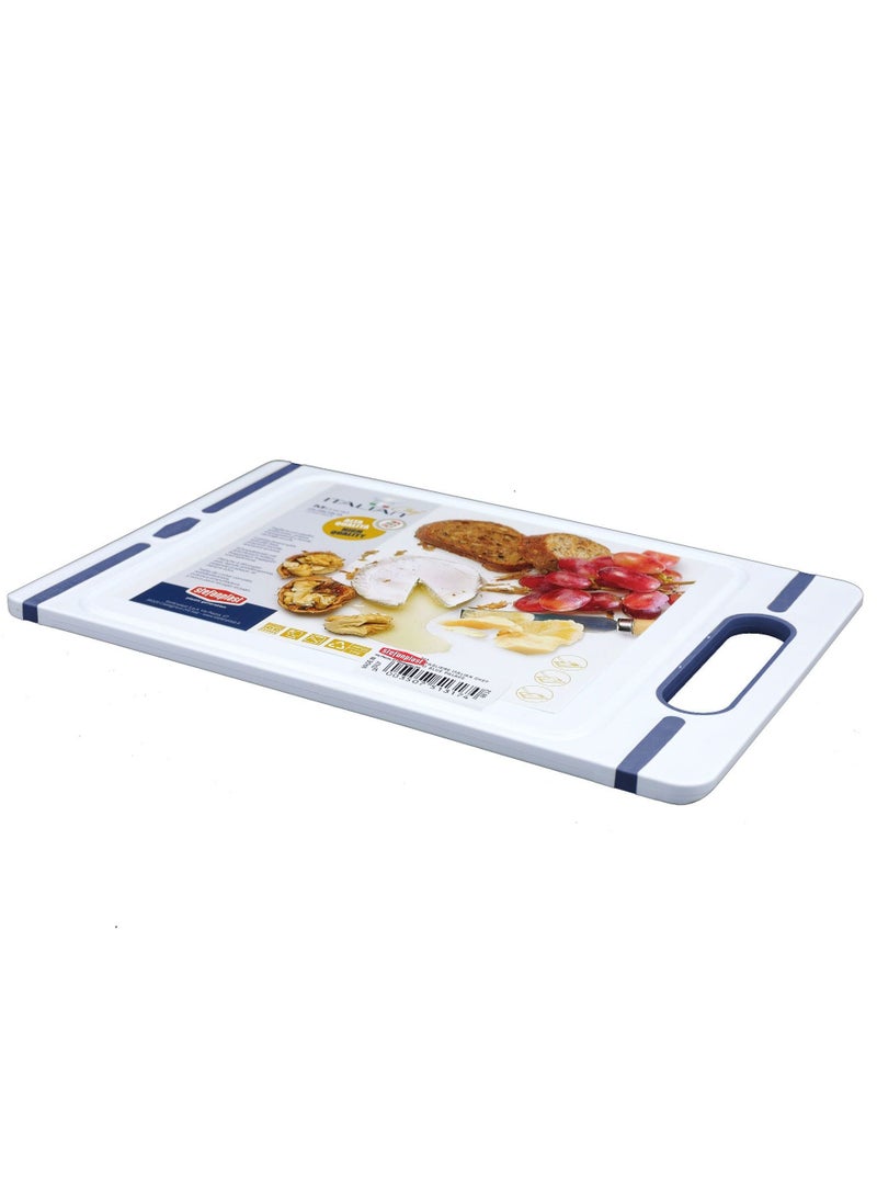 Stefanplast Polyethylene Cutting Board 29 x 19 x 1 cm White/Palace -Blue  - Image 1