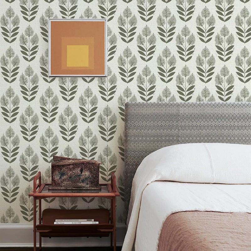 Naphite Tulip Floral Peel and Stick Wallpaper Vintage Leaf Contact Paper for Cabinet Drawer Boho Contact Paper Self Adhesive Wallpaper for Bathroom Farmhouse Retro Flower Wall Decor 17.3inW 78.7inL - Image 5
