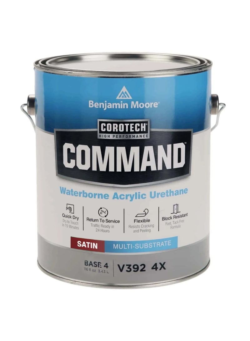 Benjamin Moore Corotech Command Interior/Exterior Satin Paint (3.43 L, Base 4)