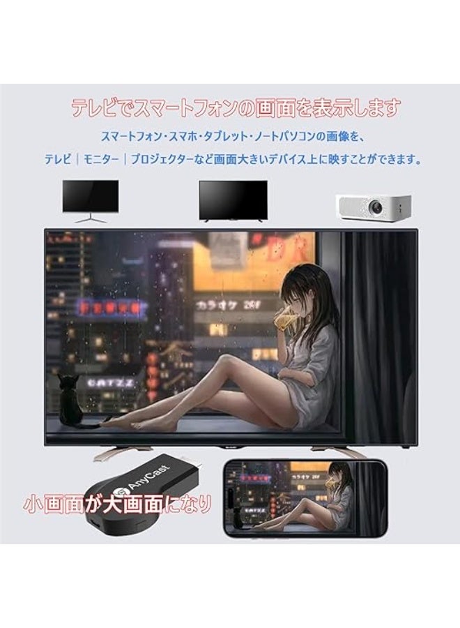 إني كاست محول عرض شاشة لاسلكي HDMI يدعم 4K HD، دونجل واي فاي لبث شاشة الهاتف والتابلت واللابتوب إلى التلفزيون والبروجكتور والشاشات - Image 2