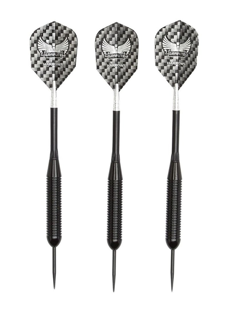 Harrows - Black Arrow Dart Board Pin 3 Pcs Set - Image 1
