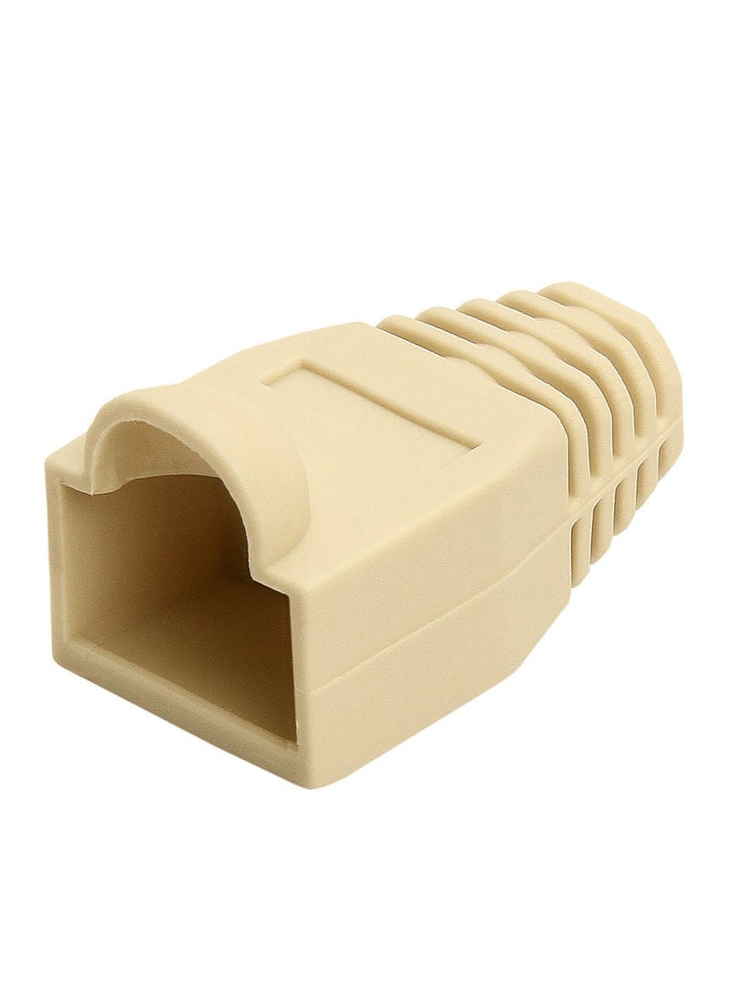 Cmple Cmple 50-Pack RJ45 Strain Relief Boots, RJ45 Boots for Cat6, Cat5e Ethernet RJ45 LAN Cable Connector Boots Cover - 50 PCS, White  - Image 1