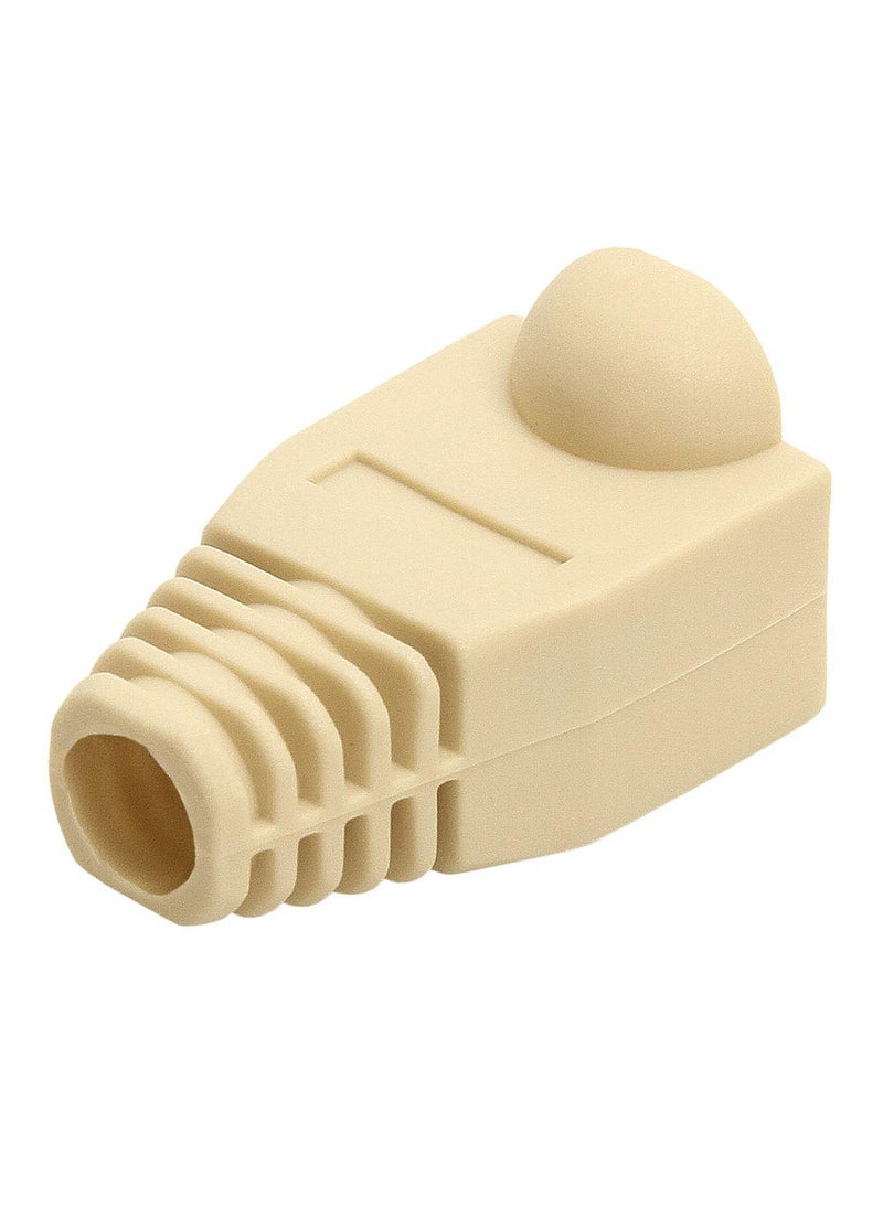 Cmple Cmple 50-Pack RJ45 Strain Relief Boots, RJ45 Boots for Cat6, Cat5e Ethernet RJ45 LAN Cable Connector Boots Cover - 50 PCS, White  - Image 2