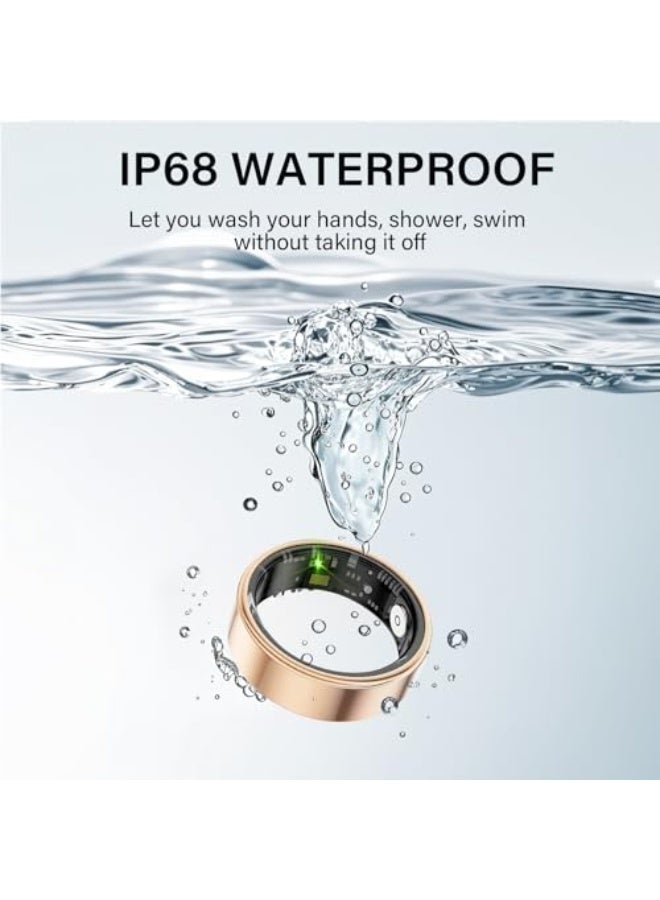 خاتم ذكي لتعقب الصحة، متعقب للياقة البدنية للرجال والنساء، خاتم ذكي مقاوم للماء مع مراقبة النشاط والنوم والصحة والخطوات، تصميم أنيق (أسود، 11) - Image 3