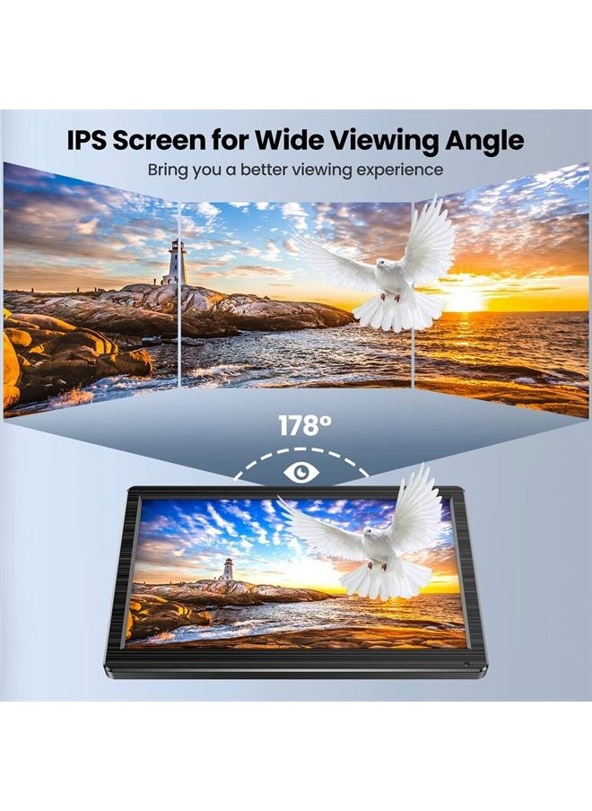 EYOYO - 12 Inch Small HDMI Monitor, Mini Monitor Portable IPS Display, External Monitor for Laptop Security Camera Raspi, 1366x768 HD Monitor, Built-in Speaker… - Image 1