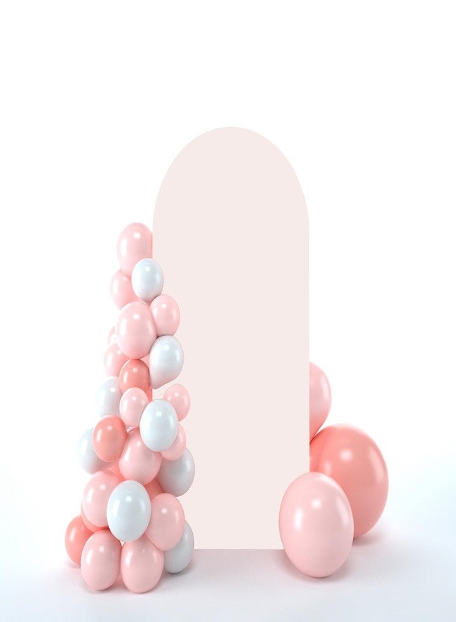 bricia غطاء حامل خلفية قوس الزفاف من بريشيا، غطاء قوس مطاطي مزدوج الجوانب بطول 6 أقدام، مناسب لتزيين حفلات الزفاف وأعياد الميلاد والمآدب (لون وردي فاتح) - Image 1