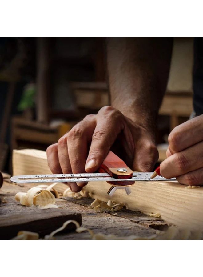 7 بوصة منقلة زاوية T معدنية منزلقة أداة قياس الزوايا للنجارين 1 قطعة - Image 5