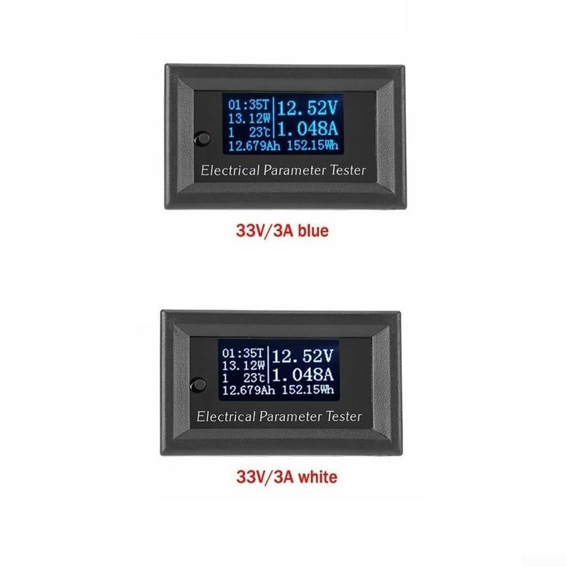33V 3A 7 In 1 Electrical Parameter Tester Battery Capacity Indicator Voltmeter White - Image 4