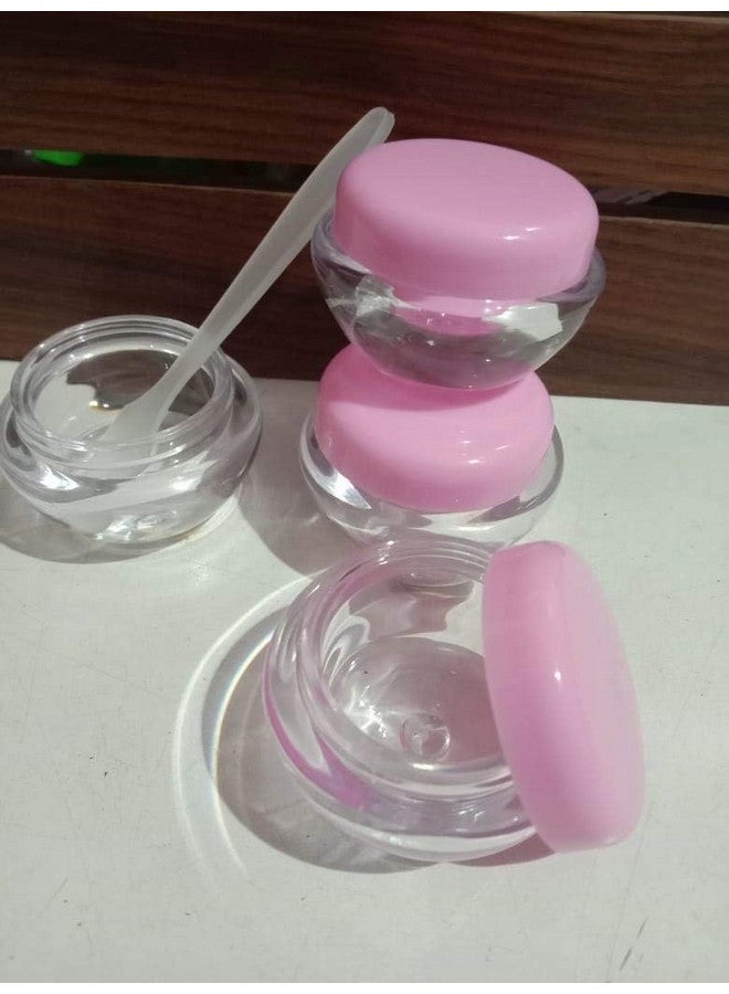 SHOPECOM حاويات تجميلية صغيرة شفافة فارغة من SHOPECOM مع غطاء لبالم الشفاه، مقشر الشفاه، صبغة ظلال العيون، لوشن، عينة كريم لامع للشفاه (2 قطعة) - Image 3