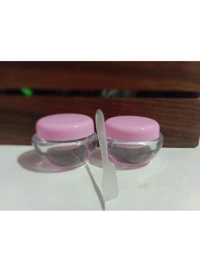 SHOPECOM حاويات تجميلية صغيرة شفافة فارغة من SHOPECOM مع غطاء لبالم الشفاه، مقشر الشفاه، صبغة ظلال العيون، لوشن، عينة كريم لامع للشفاه (2 قطعة) - Image 1